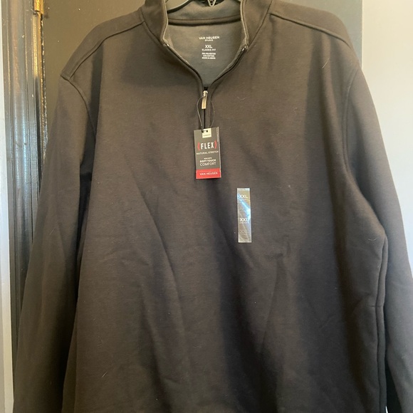 Van Heusen Black Quarter-Zip Pullover XXL - Picture 1 of 4